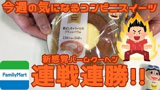 【コンビニスイーツ】今週の気になる新作スイーツ！ファミリーマート「香ばしキャラメルのブリュレバウム」ファミマスイーツ連戦連勝！！今一番調子にのってるコンビニスイーツでた！