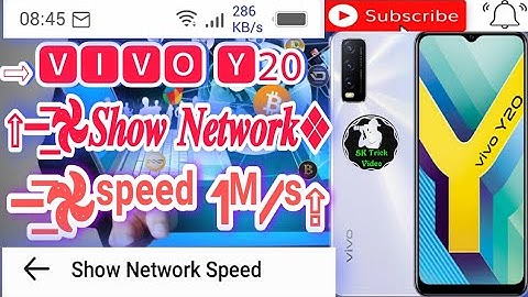ViVo Y20 Network Speed Show settings