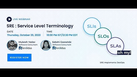 Service Level Terminology : SLA ,SLO & SLI