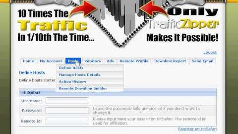 Traffic Zipper Define Manage Hosts