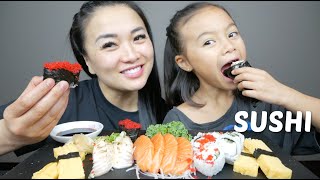 SUSHI Nigiris, Cone & Rolls ft. SAS ASMR Mukbang | N.E Let's Eat