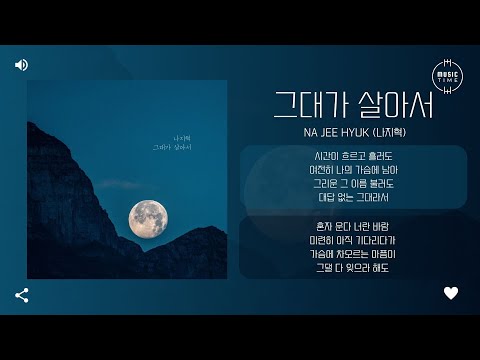 Na Jee Hyuk 나지혁 그대가 살아서 Still Alive 가사