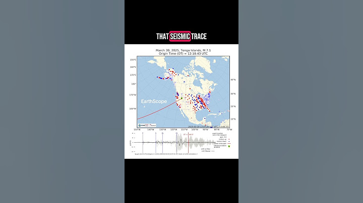 Seismic waves from the magnitude 7.1 earthquake near Tonga detected across North America