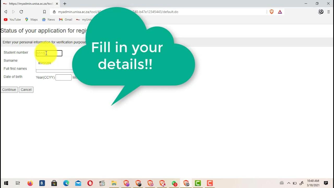 how to check unisa registration status YouTube