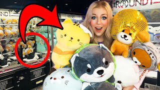 I WON PRIZES FROM THE HARDEST CLAW MACHINES!!! (Round 1 Arcade)