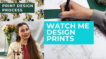 Print Design Process Tutorial- Watch Me Design My Own Fabric Fabric Patterns