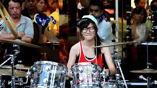 Cewek imut jago main drum | cover lagu GangnamStyle