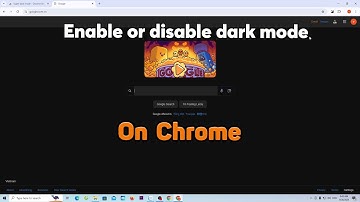 How to enable or disable dark mode on google chrome (pc & laptop)