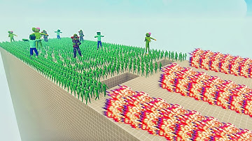 200x ZOMBIE + 3x GIANT ZOMBIE vs 3x EVERY GOD - Totally Accurate Battle Simulator TABS