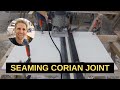 Seaming corian solid surface joint  invisible seam