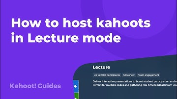How to host kahoots in Lecture mode
