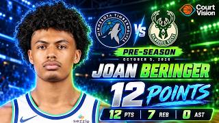 Information Joan Beringer - 12 Points, 7 Rebounds vs Bucks - 2026-27 Preseason Update