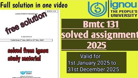 Bmtc 131 solved assignment 2025