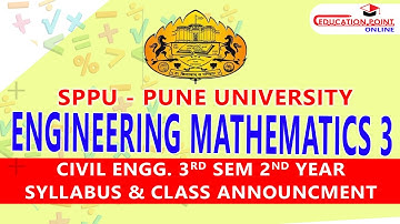 Syllabus | Mathematics 3 (M3) SPPU Pune University for Civil Engg 3rd Sem 2nd Year