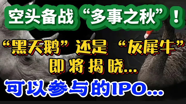 空頭備戰「多事之秋」！「黑天鵝」還是 「灰犀牛」即將揭曉...可以參與的IPO... - 天天要聞
