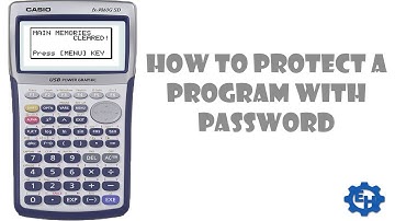 How to protect a program with password - CASIO