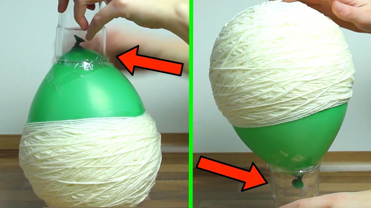 Incolla un palloncino a un bicchiere. Il giorno dopo punzecchi l'interno con una forchetta.