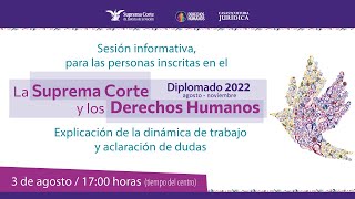 Sesión Informativa. Diplomado 'La SCJN y los Derechos Humanos', 2022.