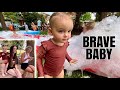 1-YEAR-OLD TRIPLET BABIES BRAVE THE WORLDS BIGGEST BABY WATERSLIDE!