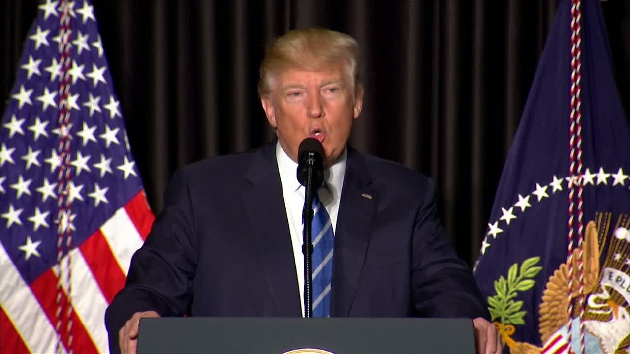 US -  President Donald Trump reacts on travel ban court decision