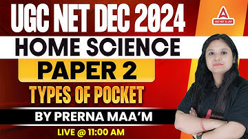 UGC NET Home Science Paper 2 |     types of pocket  By Prerna Ma