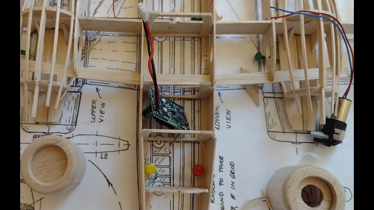 07 Wellington Balsa Model Electronics installation - YouTube