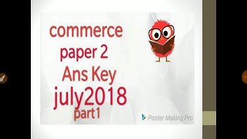Ugc answer key july 2018 | commerce | UGC Paper | Part 1