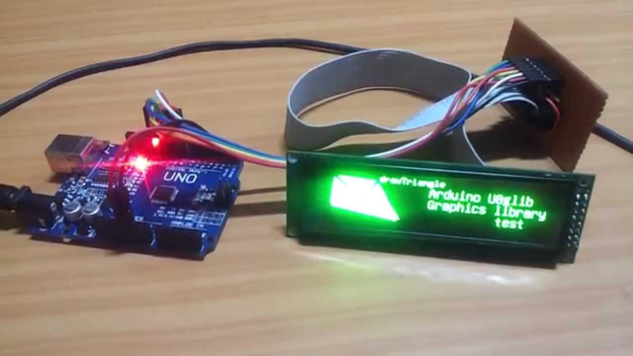Arduino with Graphics 256x64 OLED - YouTube