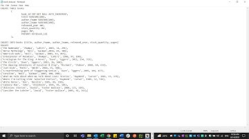 Creating SQL table and inserting data through a file.