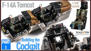 Building the Tamiya F-14A Scale Model Aircraft in 1/48 Scale PART 1 Building the Cockpit