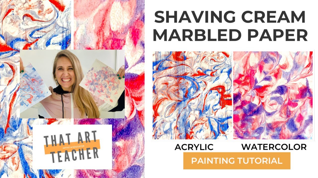 How To Marble Paper With Acrylic Paint. 