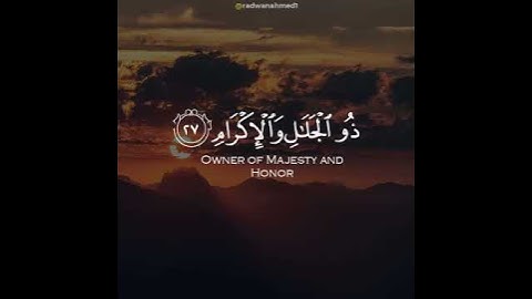{ كل من عليها فان } تلاوة خاشعة بصوت اسلام صبحي .حالات واتس اب قران كريم . سورة الرحمن 💔😢🍀