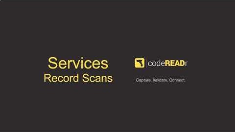 Services: How to Record Scans