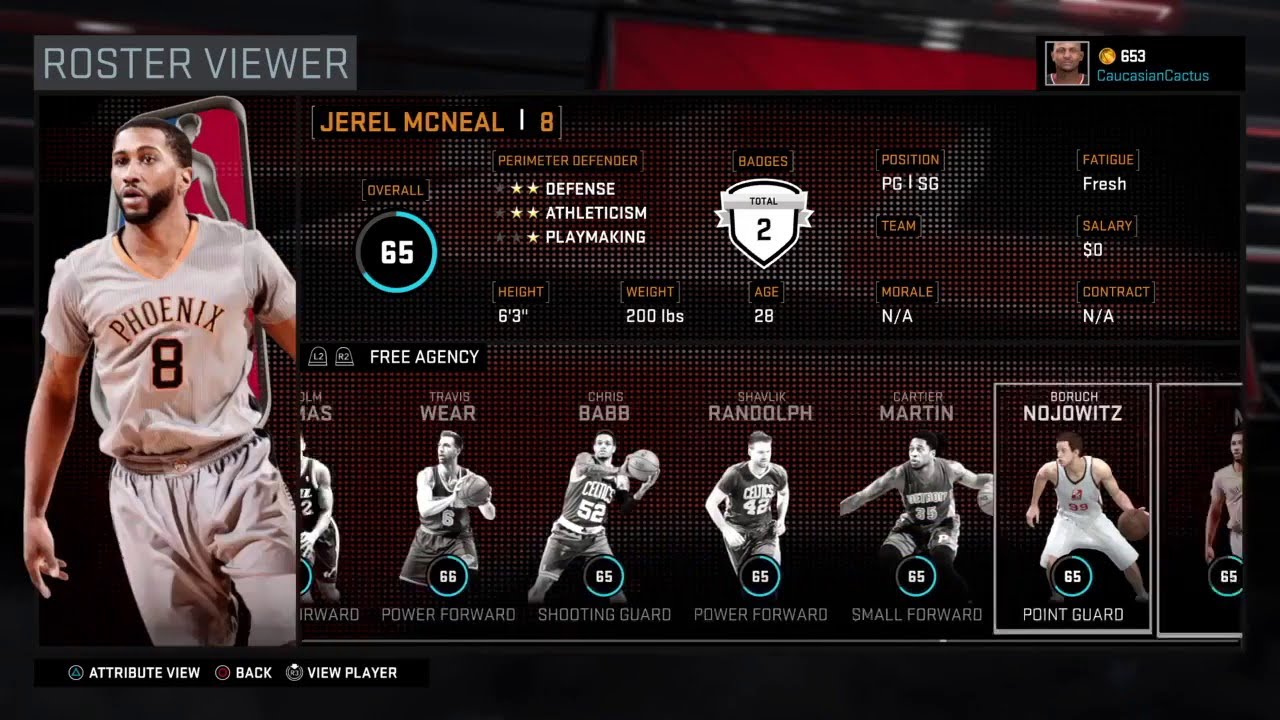 NBA 2K16 All Roster and Ratings as of 4/27/16 YouTube