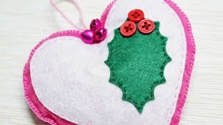 How To Make A Lovely Felt Heart Ornament - DIY Crafts Tutorial - Guidecentral screenshot 5
