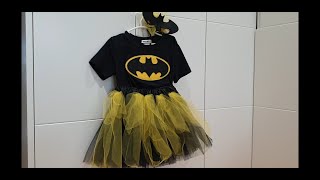 DIY: Disfraz Halloween de Batman (Fácil y rápido)/ Disfraz niña