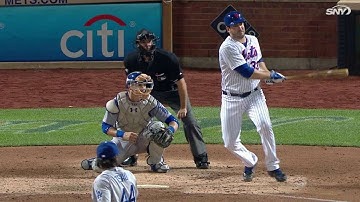 LAD@NYM: Harvey knocks an RBI double down the line