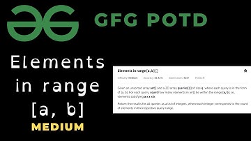 Elements in range [a, b] Solution | GFG POTD | Video Solution | C++