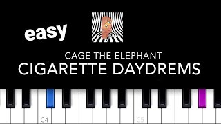 Cage the Elephant - Cigarette Daydreams  EASY PIANO TUTORIAL видео
