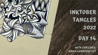 Inktober Tangles 2022 • Day 14 • Slidehat