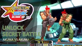 Unlock Secret Heroes Battle (Akuma) | PSX/PS1 | Capcom Vs SNK Millennium Fight 2000