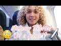 FIRST TIME DOING MAKEUP ON THE PLANE  *FUNNY AF*