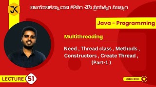 Celebrity 51 | Java | Multithreading | Need | Thread class | Methods | Constructors | Create Thread | Part-1 Profile