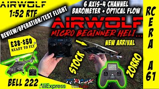 🚁Micro 1:52-RC RTF Airwolf Helicopter-Bell 222-RC ERA A61-Optical