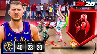This NIKOLA JOKIC "POINT CENTER" BUILD is DOMINATING in the RANDOM REC on NBA 2K26!