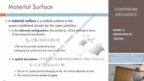 Continuum Mechanics - Ch 1 - Lecture 12 - Control and Material Surfaces