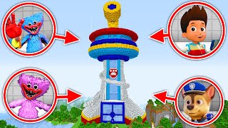 Minecraft : HUGGY WUGGY INVADED THE PAW PATROL TOWER!(Ps5/XboxSeriesS/PS4/XboxOne/PE/MCPE)