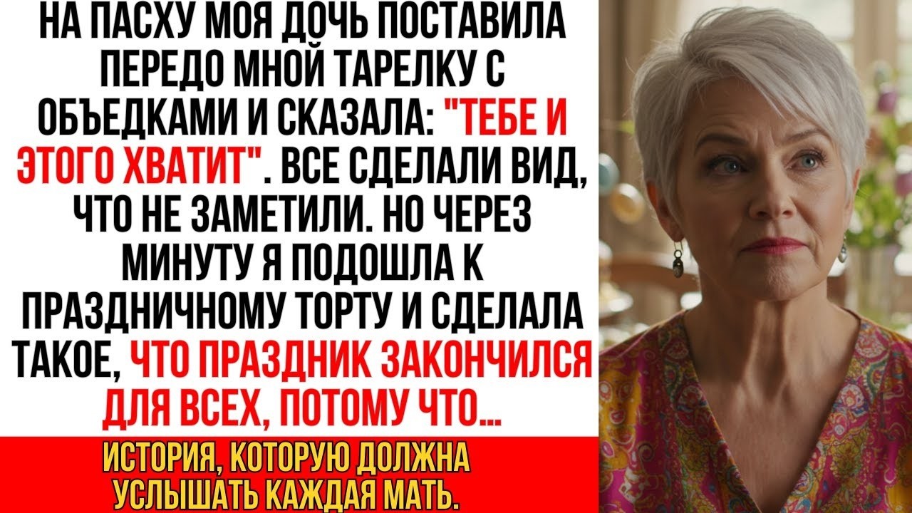 На Пасху дочь дала объедки: 