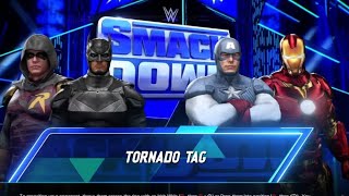 SmackDown Showdown: Batman & Robin Vs. Captain America & Iron Man | DC vs. Marvel Tag Team Battle