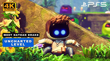 Astro Bot PS5 - Meeting Nathan Drake & Uncharted FULL LEVEL (4K 60FPS)